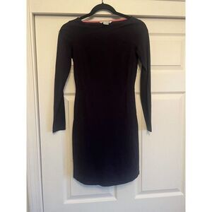 Boden Women’s Size 2 Navy Blue Long Sleeve Dress Cotton Modal Blend Stretch